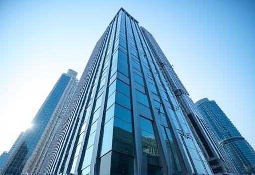 Exterior view of a modern office tower